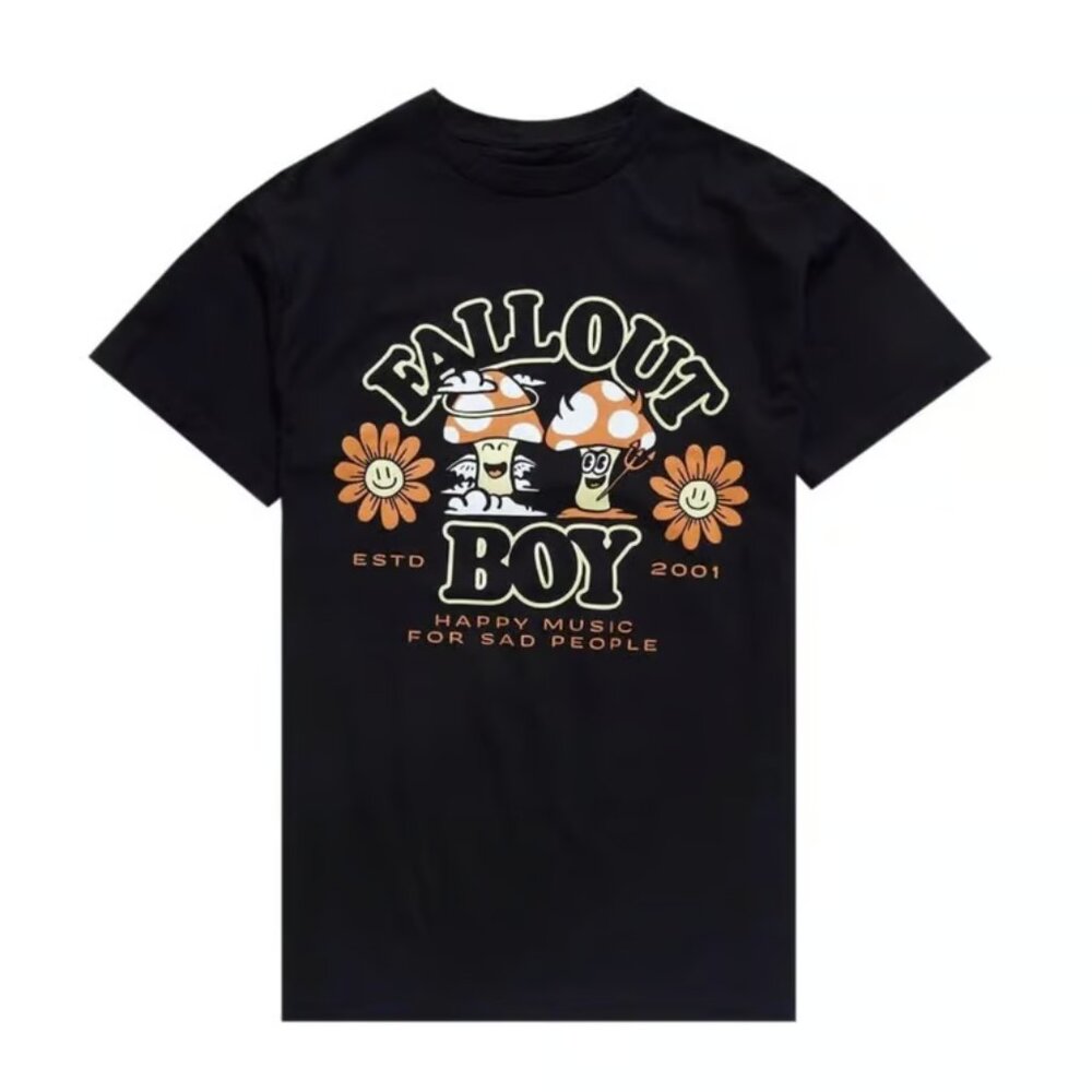 Fall Out Boy Band Black T-Shirt, Size S